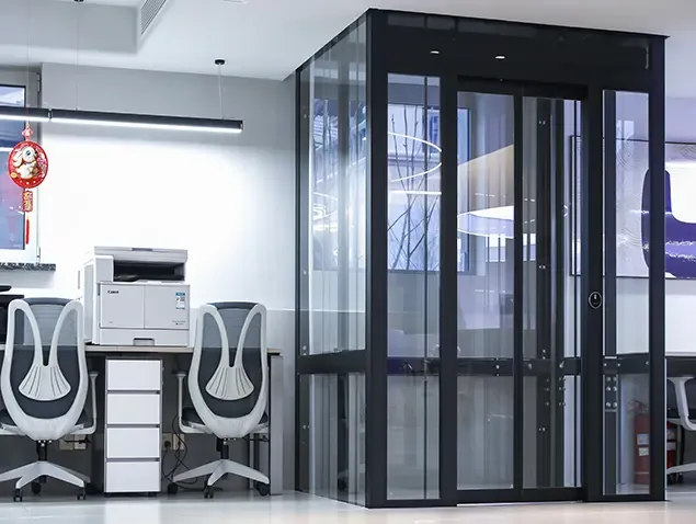 Home elevator installed in a private residence