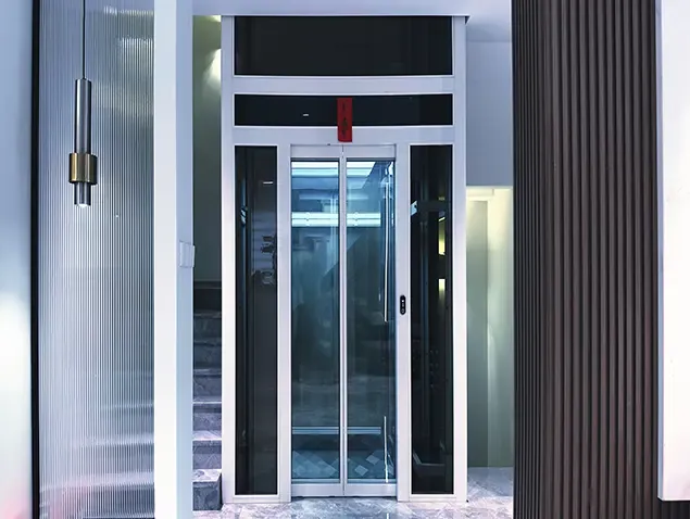 Home elevator installed in a private residence