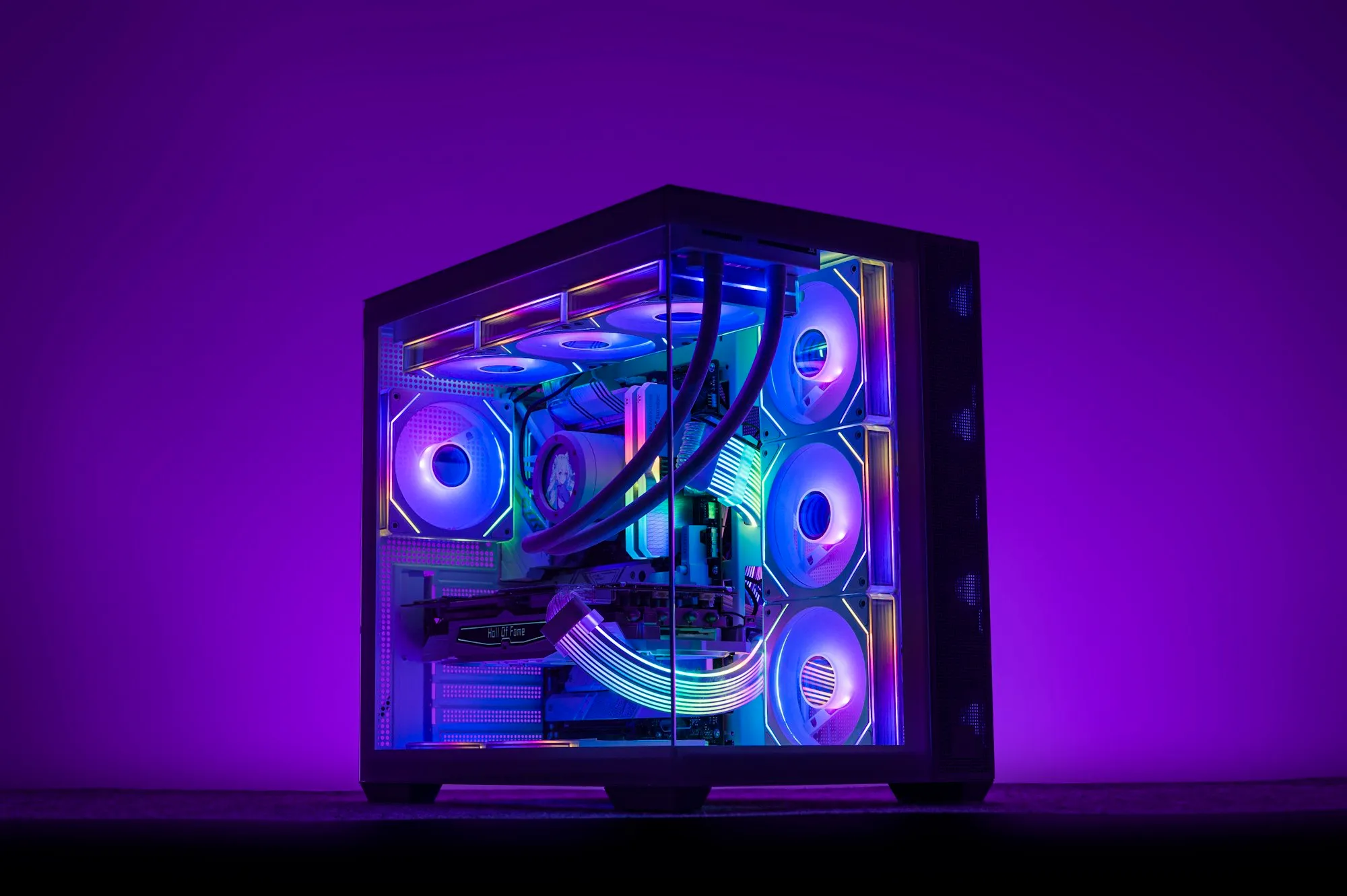 A custom-built desktop computer