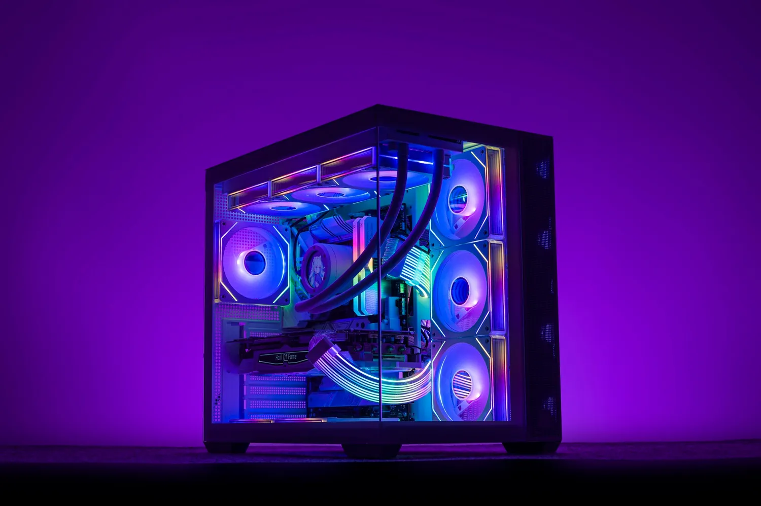A custom-built desktop computer