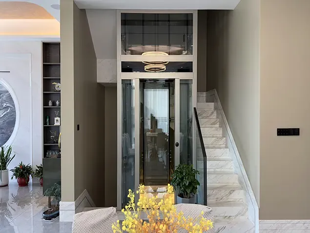 Home elevator installed in a private residence